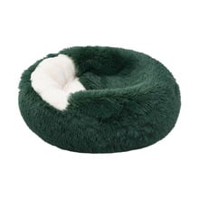 Hooded Donut Faux Fur Dog Bed